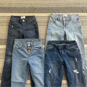 Abercrombie Kids and Justice Dark and Light Blue Jeans